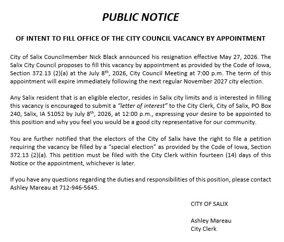 Council Vacancy